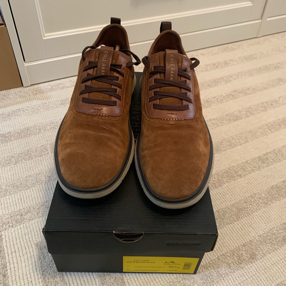 Cole Haan Men's Brown Suede Shoes ZEROGRAND